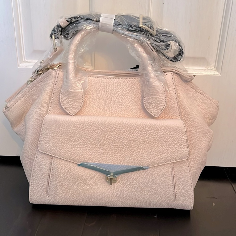 Botkier pink Vivi Angled leather satchel NWT